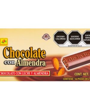 DE LA ROSA CHOCOLATE SUIZO CON ALMENDRAS 16/21 GR