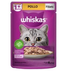 WHISKAS FILLETS POLLO 8/85 G