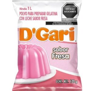 D'GARI GELATINA FRESA EN LECHE 120 GR