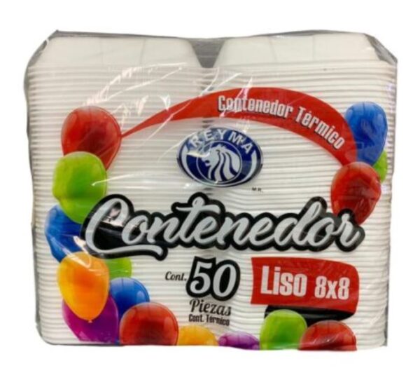 REYMA CONTENEDOR 8 X 8 LISO 50 PZ